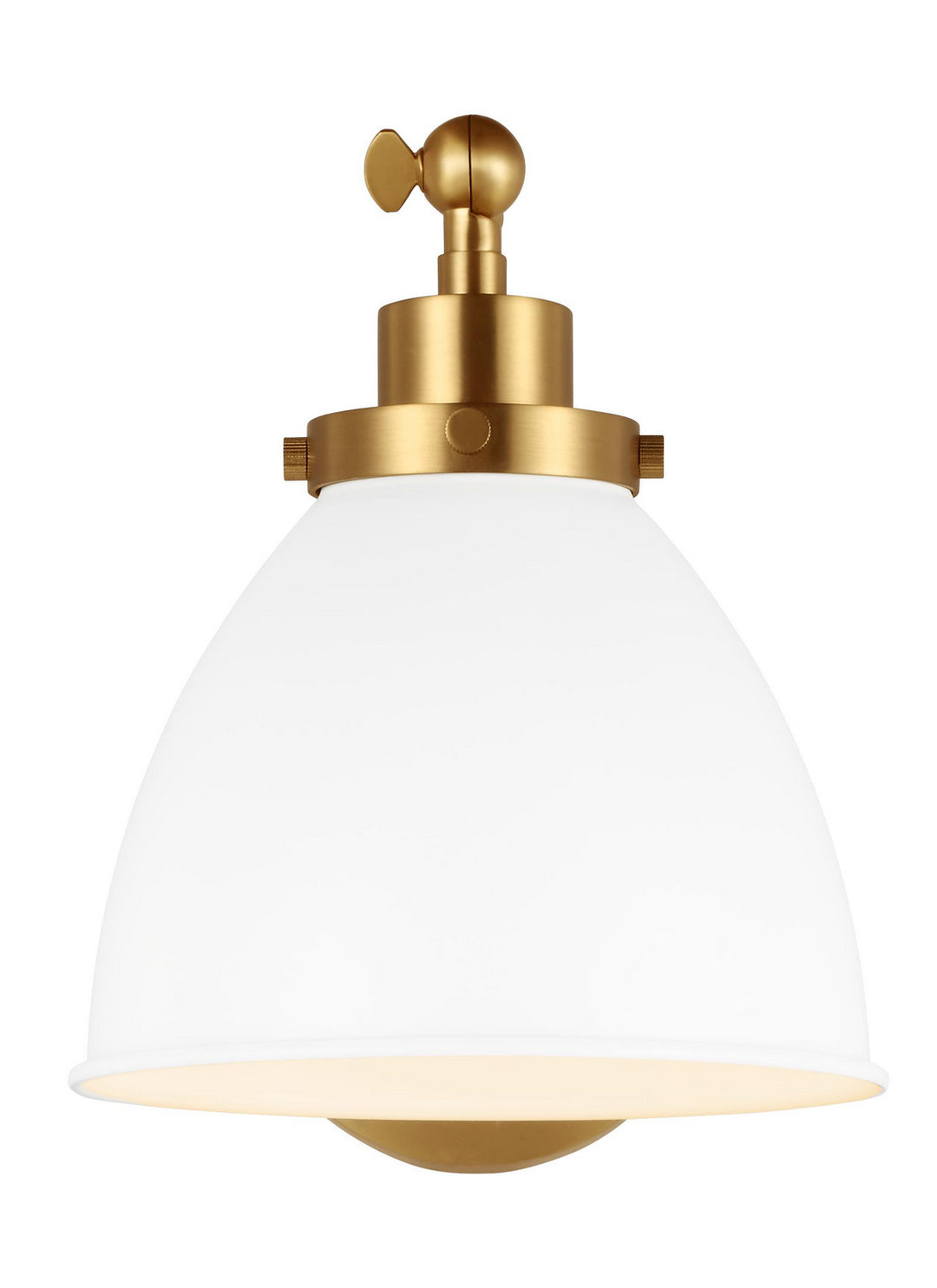 Visual Comfort Studio Wellfleet CW1131MWTBBS Wall Light - Matte White and Burnished Brass
