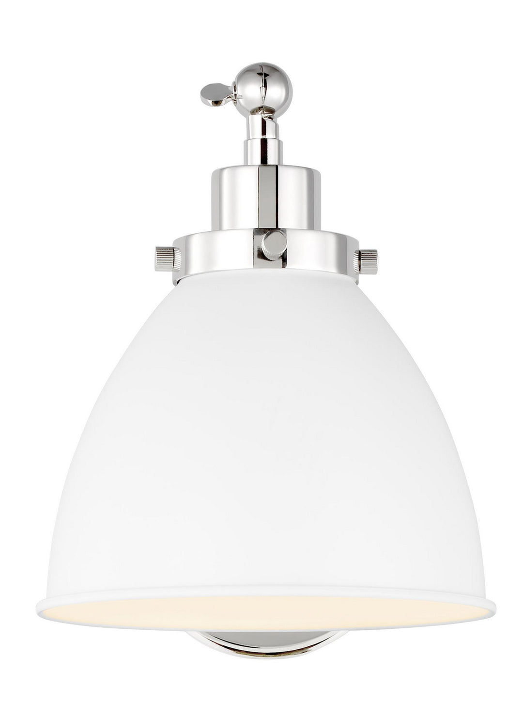 Visual Comfort Studio Wellfleet CW1131MWTPN Wall Light - Matte White and Polished Nickel