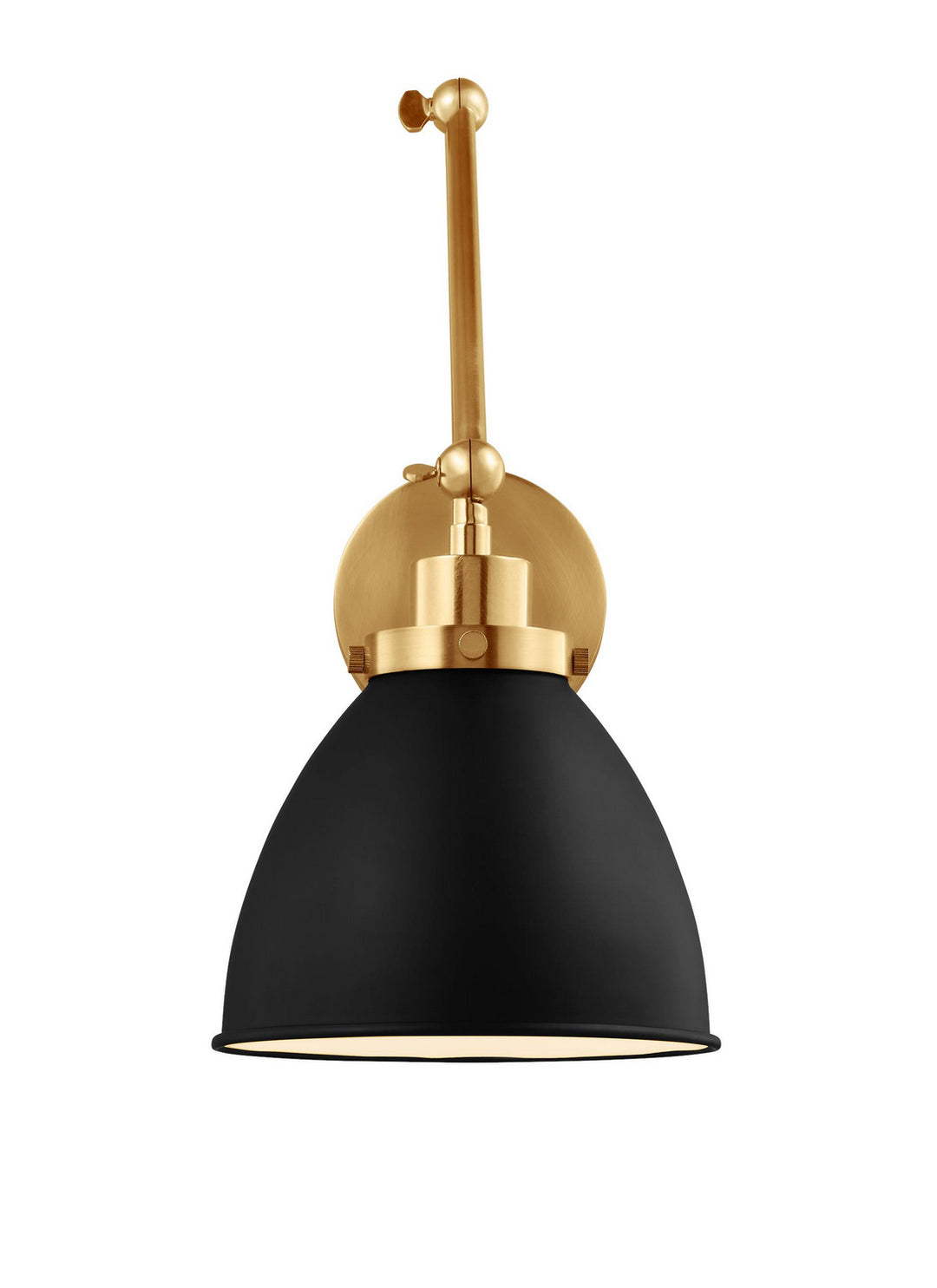 Visual Comfort Studio CW1161MBKBBS Wellfleet One Light Wall Sconce Lamp Brass - Antique