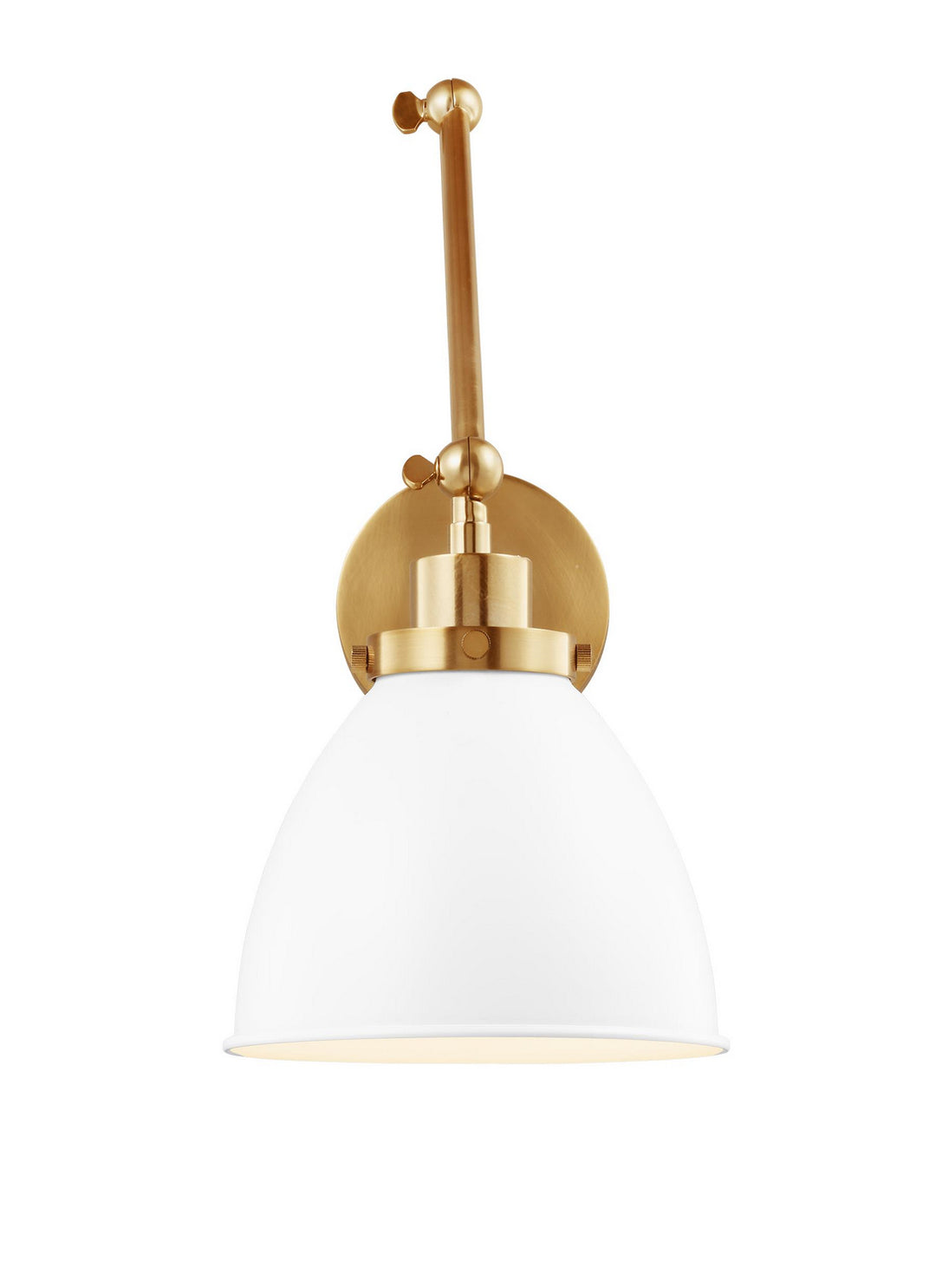 Visual Comfort Studio CW1161MWTBBS Wellfleet One Light Wall Sconce Lamp Brass - Antique