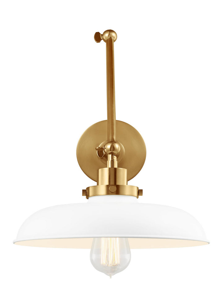 Visual Comfort Studio CW1171MWTBBS Wellfleet One Light Wall Sconce Lamp Brass - Antique