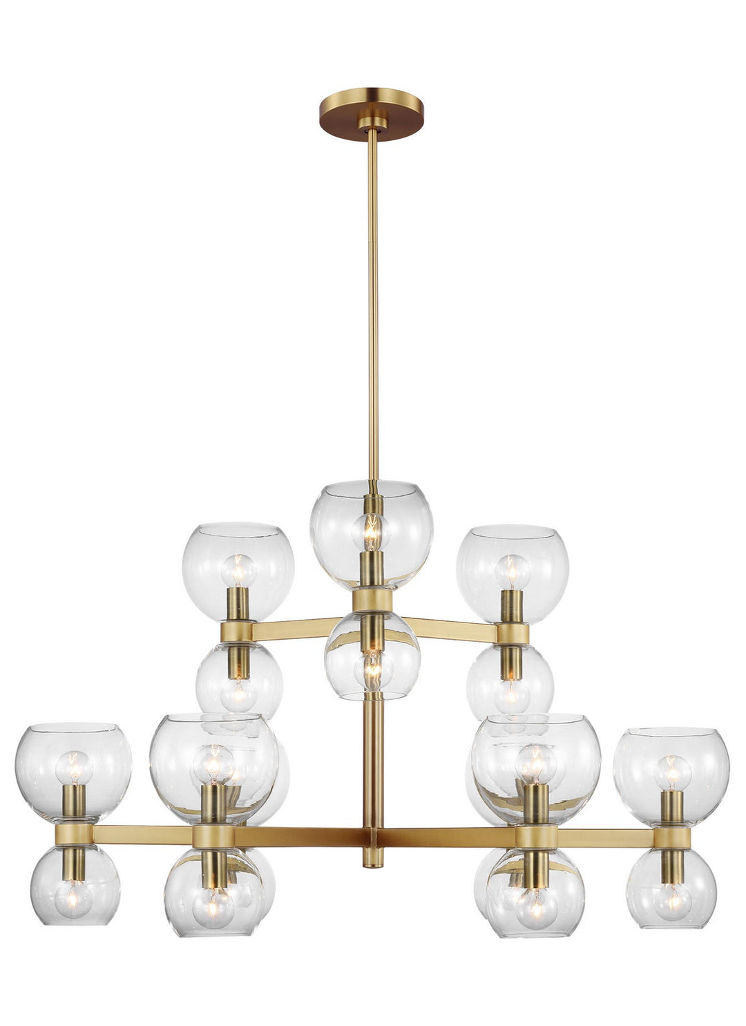 Visual Comfort Studio Londyn KSC10018BBSCG Chandelier Light - Burnished Brass with Clear Glass