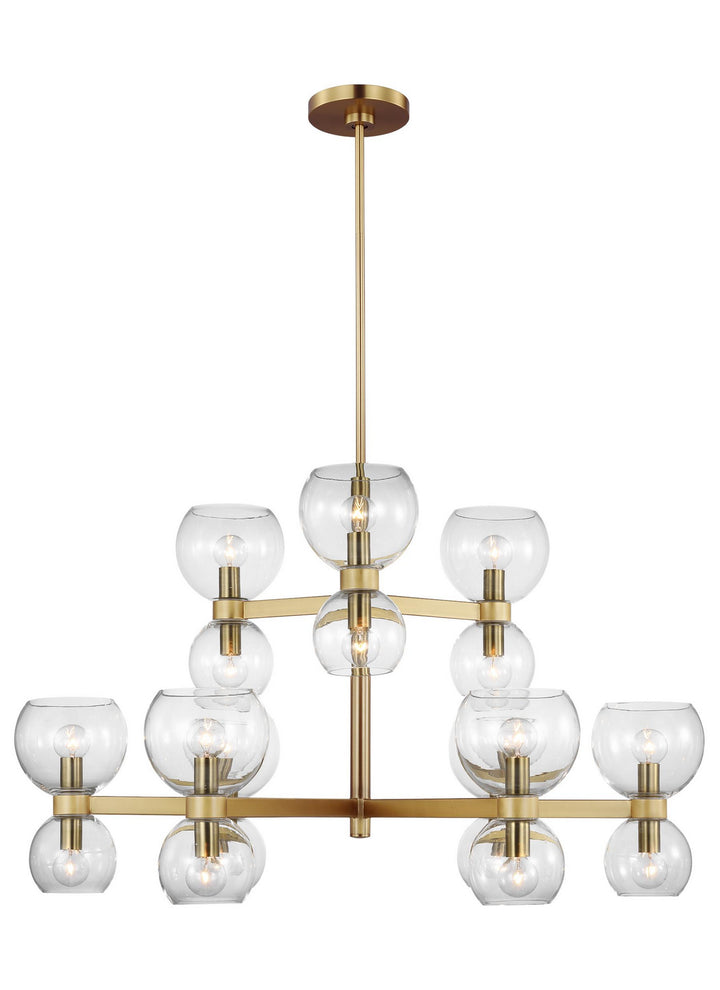 Visual Comfort Studio Londyn KSC10018BBSCG Chandelier Light - Burnished Brass with Clear Glass