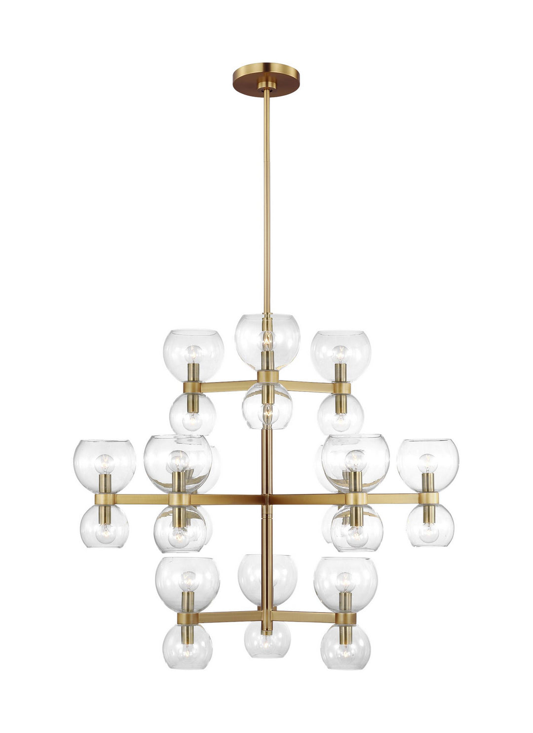 Visual Comfort Studio Londyn KSC10124BBSCG Chandelier Light - Burnished Brass with Clear Glass