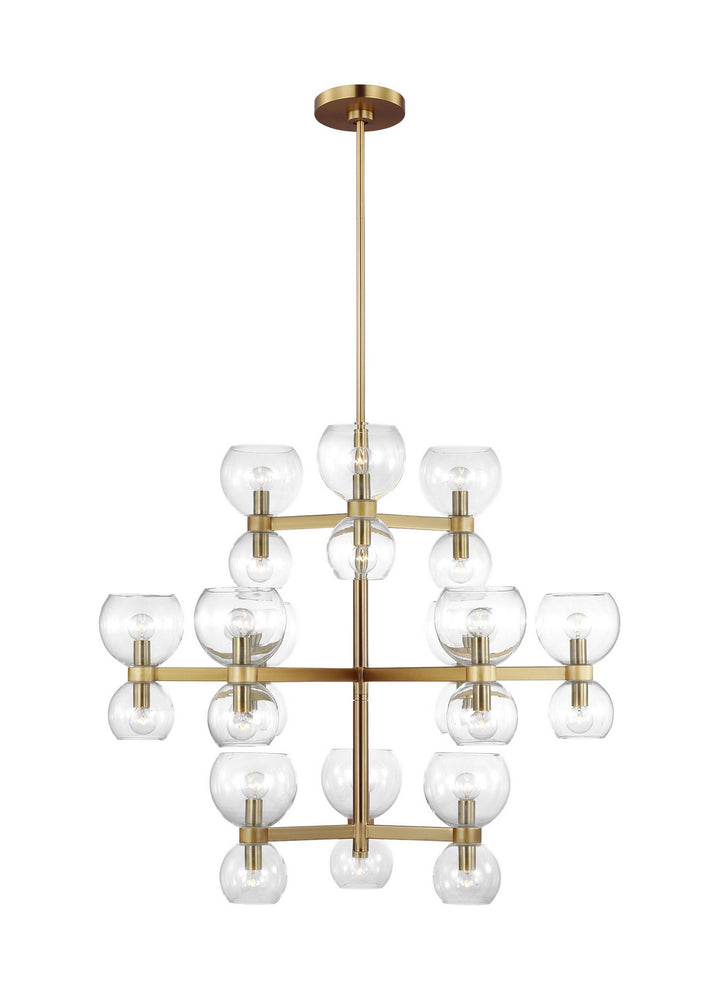 Visual Comfort Studio Londyn KSC10124BBSCG Chandelier Light - Burnished Brass with Clear Glass