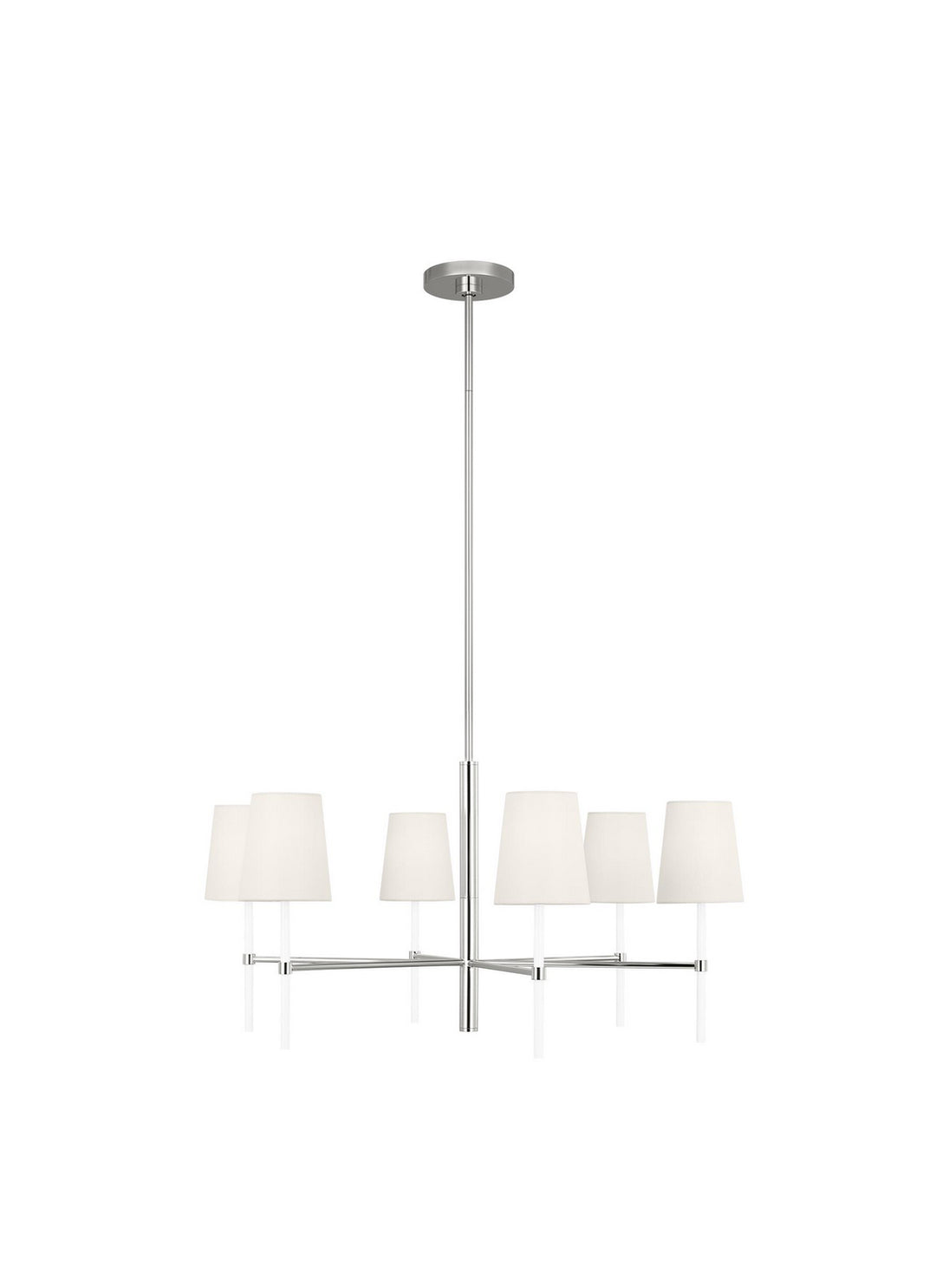 Visual Comfort Studio Monroe KSC1086PNGW Chandelier Light - Polished Nickel