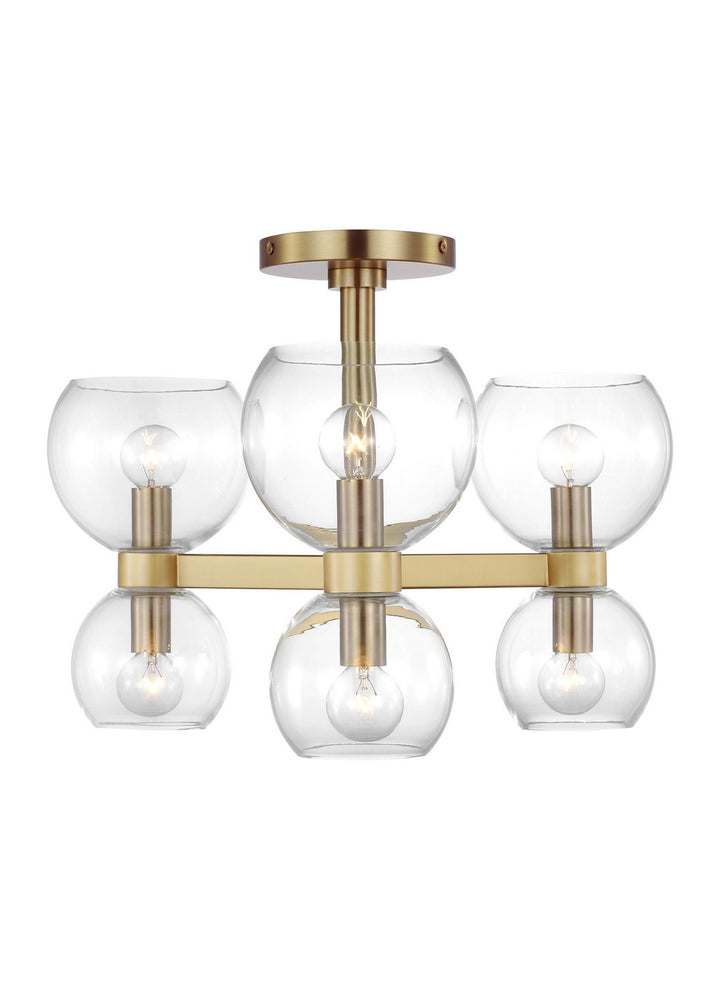 Visual Comfort Studio Londyn KSF1036BBSCG Ceiling Light - Burnished Brass with Clear Glass