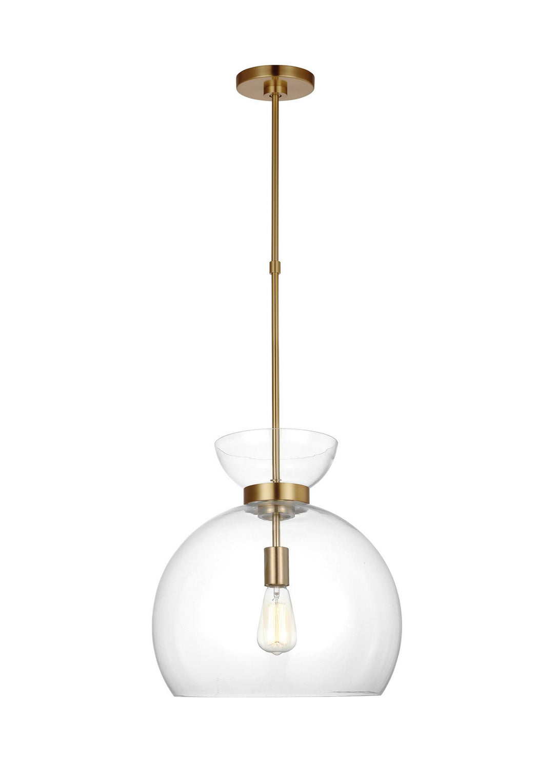 Visual Comfort Studio Londyn KSP1021BBSCG Pendant Light - Burnished Brass with Clear Glass