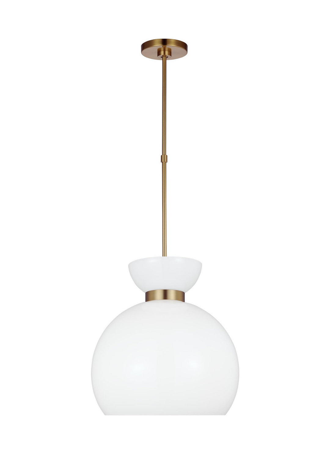 Visual Comfort Studio Londyn KSP1021BBSMG Pendant Light - Burnished Brass with Milk White Glass