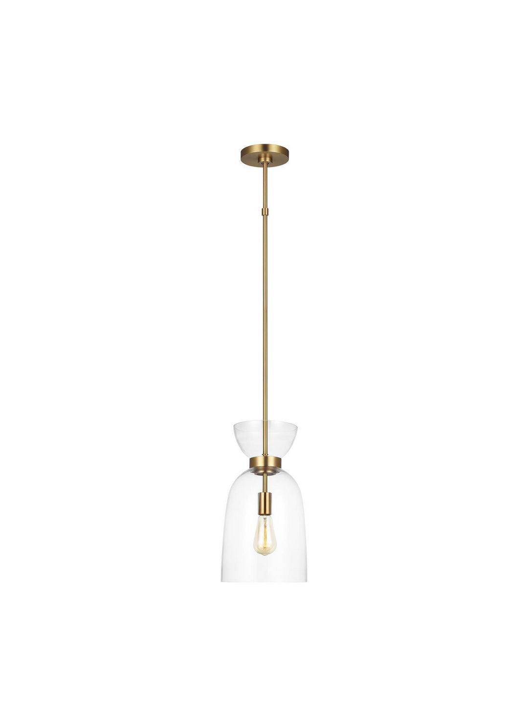 Visual Comfort Studio Londyn KSP1031BBSCG Pendant Light - Burnished Brass with Clear Glass