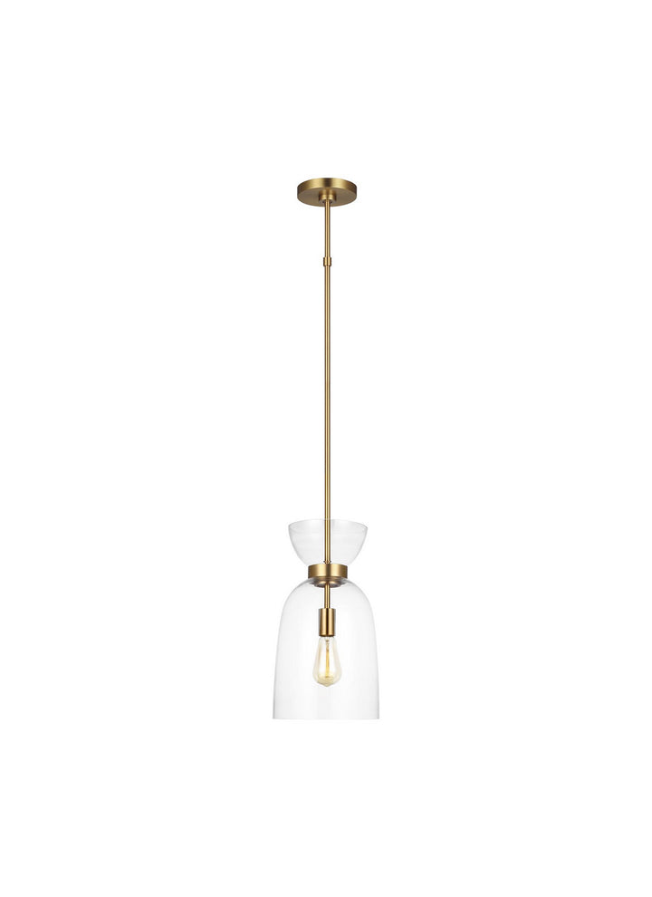 Visual Comfort Studio Londyn KSP1031BBSCG Pendant Light - Burnished Brass with Clear Glass