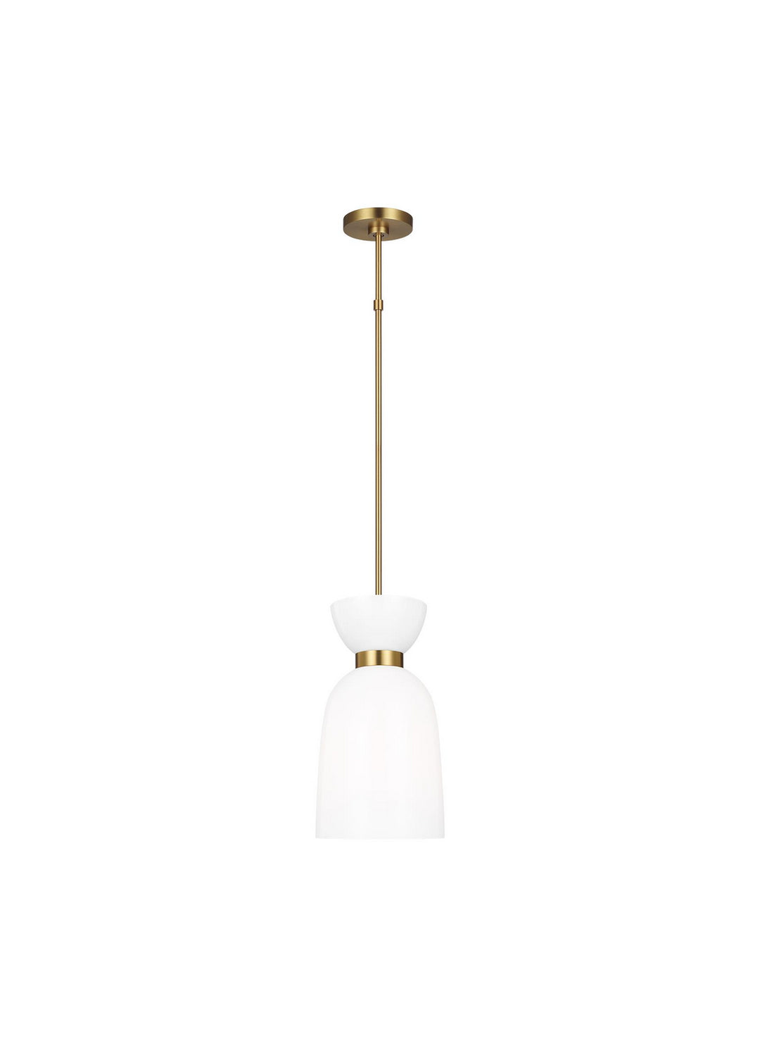 Visual Comfort Studio Londyn KSP1031BBSMG Pendant Light - Burnished Brass with Milk White Glass