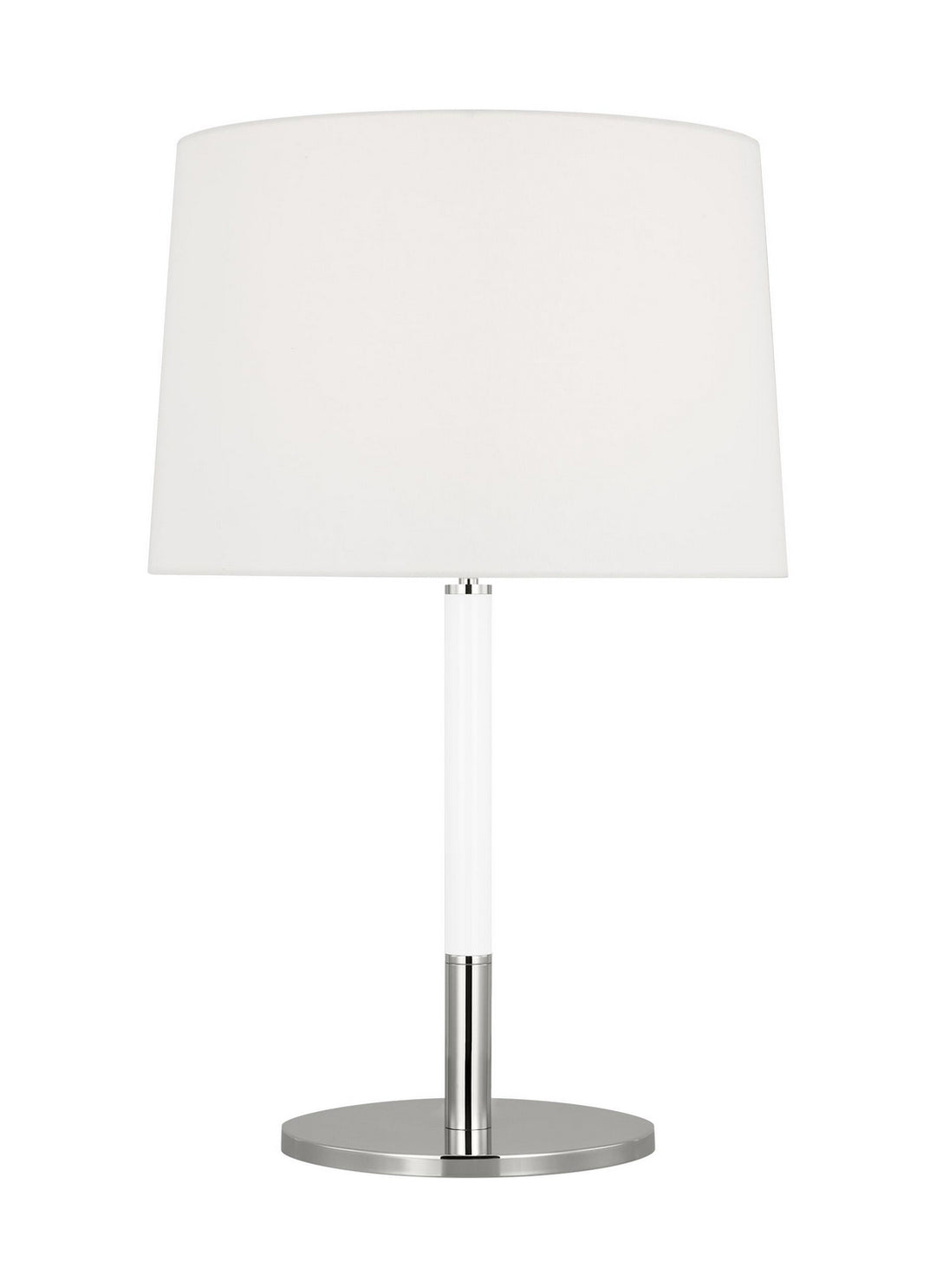 Visual Comfort Studio KST1041PNGW1 Monroe One Light Table Lamp Lamp Polished Nickel