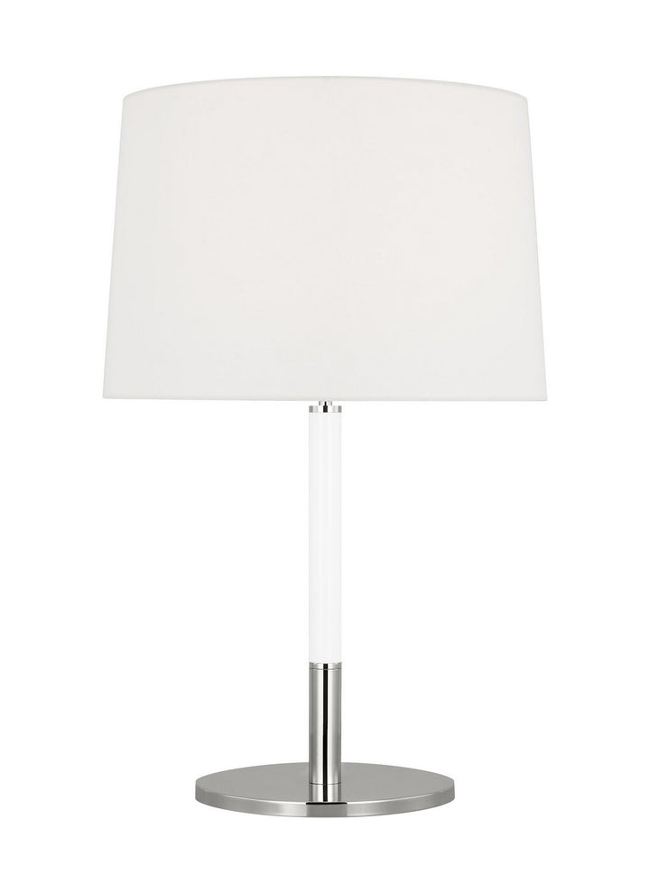 Visual Comfort Studio KST1041PNGW1 Monroe One Light Table Lamp Lamp Polished Nickel
