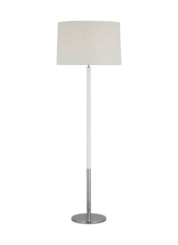 Visual Comfort Studio KST1051PNGW1 Monroe One Light Floor Lamp Lamp Polished Nickel