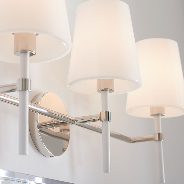 Visual Comfort Studio Monroe KSV1013PNGW Bath Vanity Light 23 in. wide - Polished Nickel