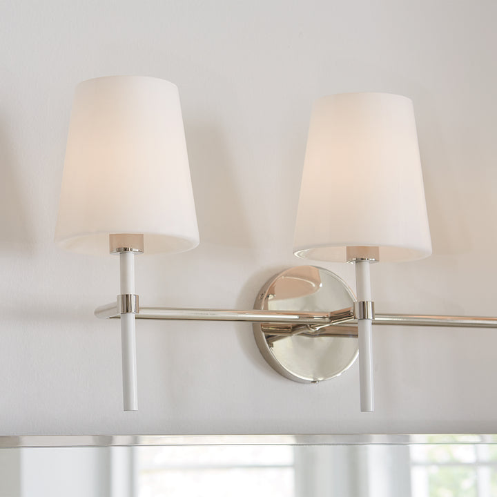 Visual Comfort Studio Monroe KSV1013PNGW Bath Vanity Light 23 in. wide - Polished Nickel