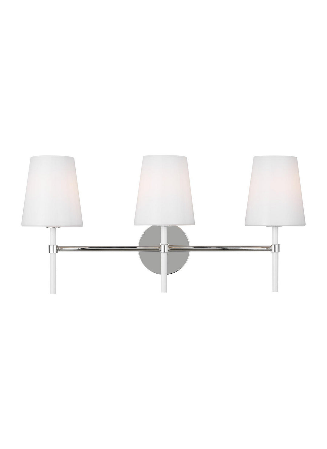 Visual Comfort Studio Monroe KSV1013PNGW Bath Vanity Light 23 in. wide - Polished Nickel