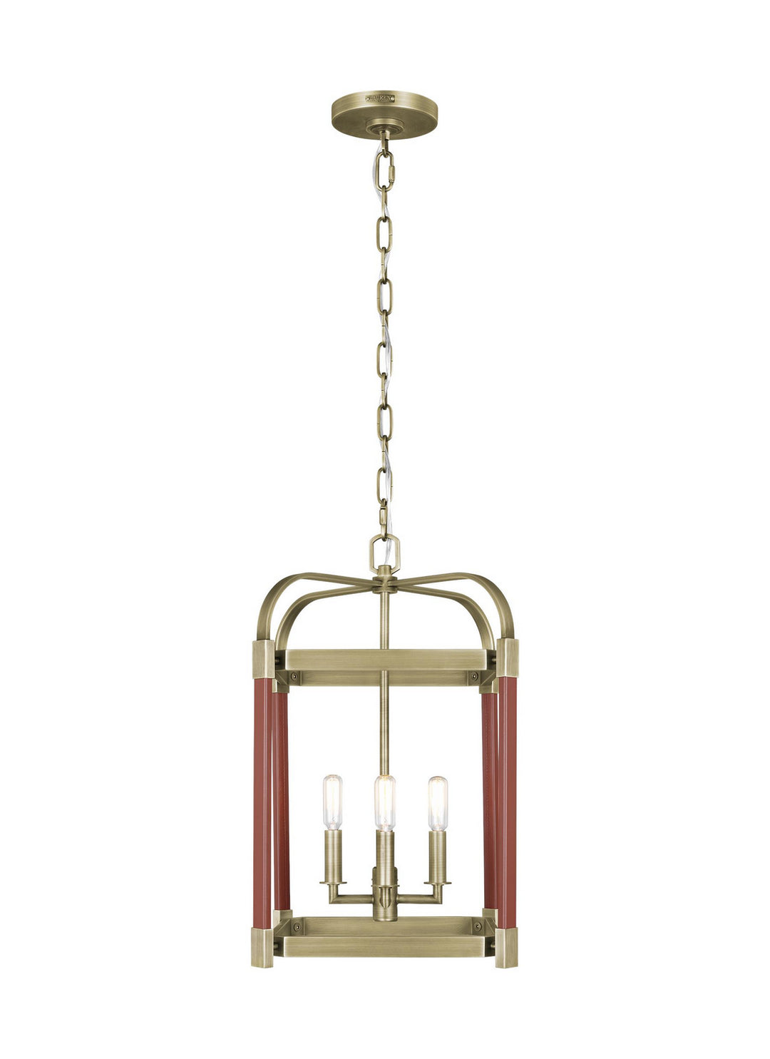 Visual Comfort Studio Hadley LC1134TWB Pendant Light - Time Worn Brass