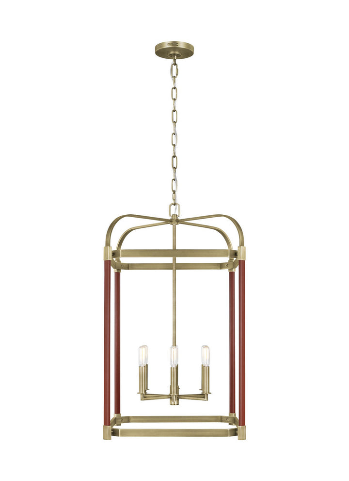 Visual Comfort Studio Hadley LC1156TWB Pendant Light - Time Worn Brass