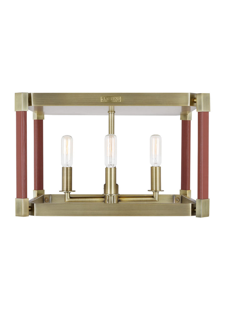 Visual Comfort Studio Hadley LF1034TWB Ceiling Light - Time Worn Brass