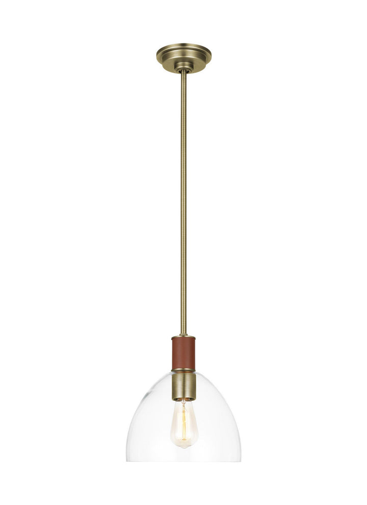 Visual Comfort Studio Hadley LP1041TWBCG Pendant Light - Time Worn Brass