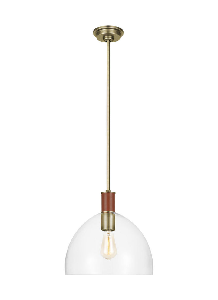 Visual Comfort Studio Hadley LP1051TWBCG Pendant Light - Time Worn Brass
