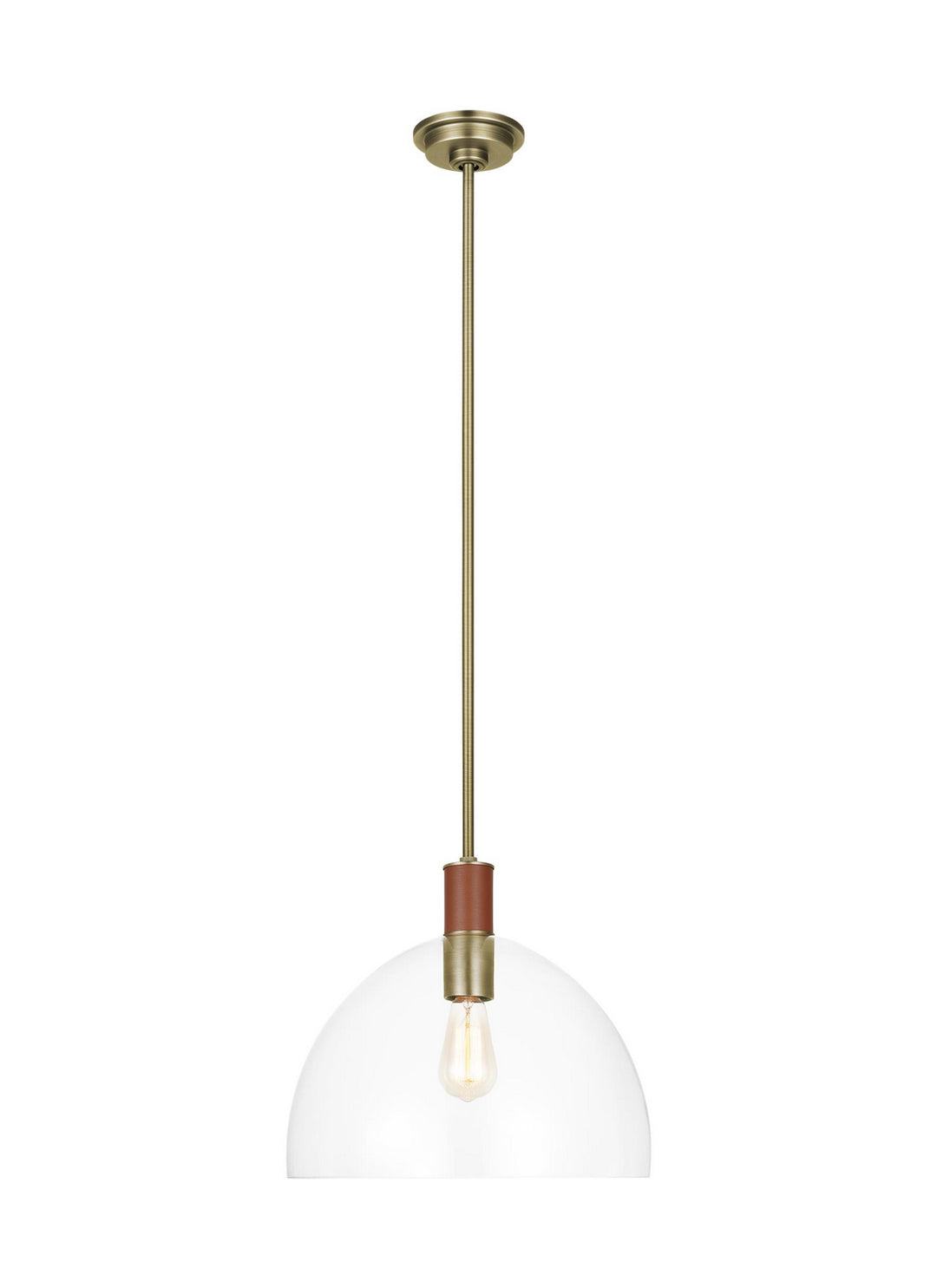 Visual Comfort Studio Hadley LP1061TWBCG Pendant Light - Time Worn Brass