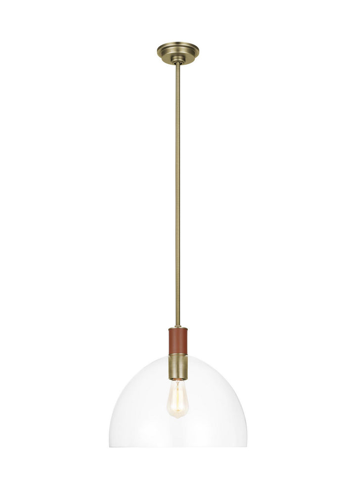 Visual Comfort Studio Hadley LP1061TWBCG Pendant Light - Time Worn Brass