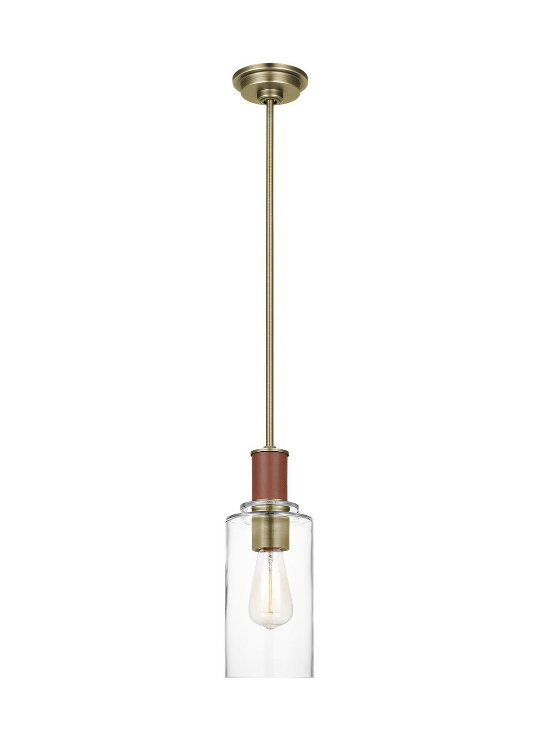 Visual Comfort Studio Hadley LP1071TWBCG Pendant Light - Time Worn Brass