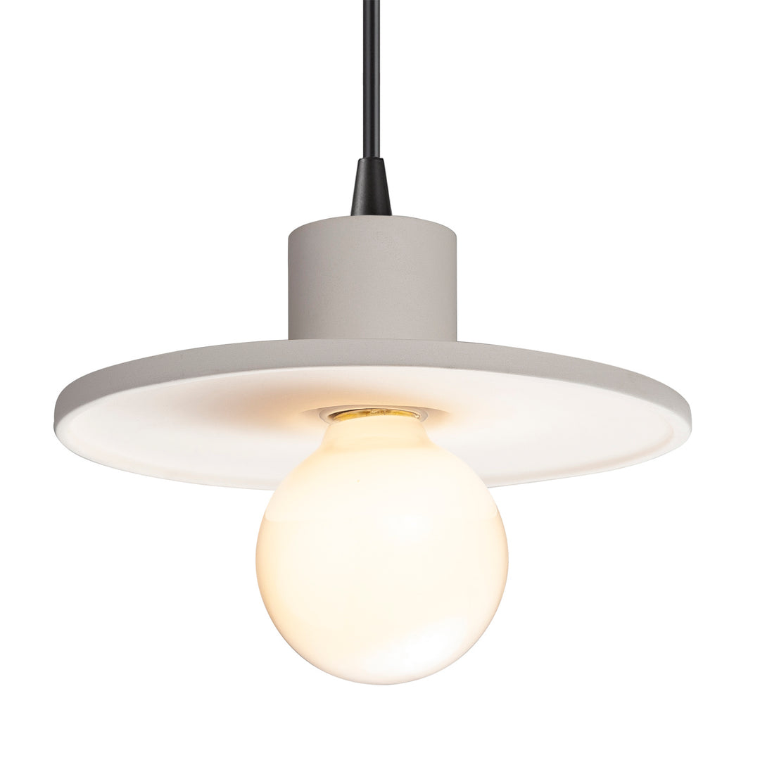 Justice Designs Radiance Collection CER-6325-BIS-MBLK-BKCD Pendant Light - Bisque