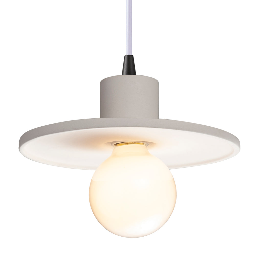 Justice Designs Radiance Collection CER-6325-BIS-MBLK-WTCD Pendant Light - Bisque