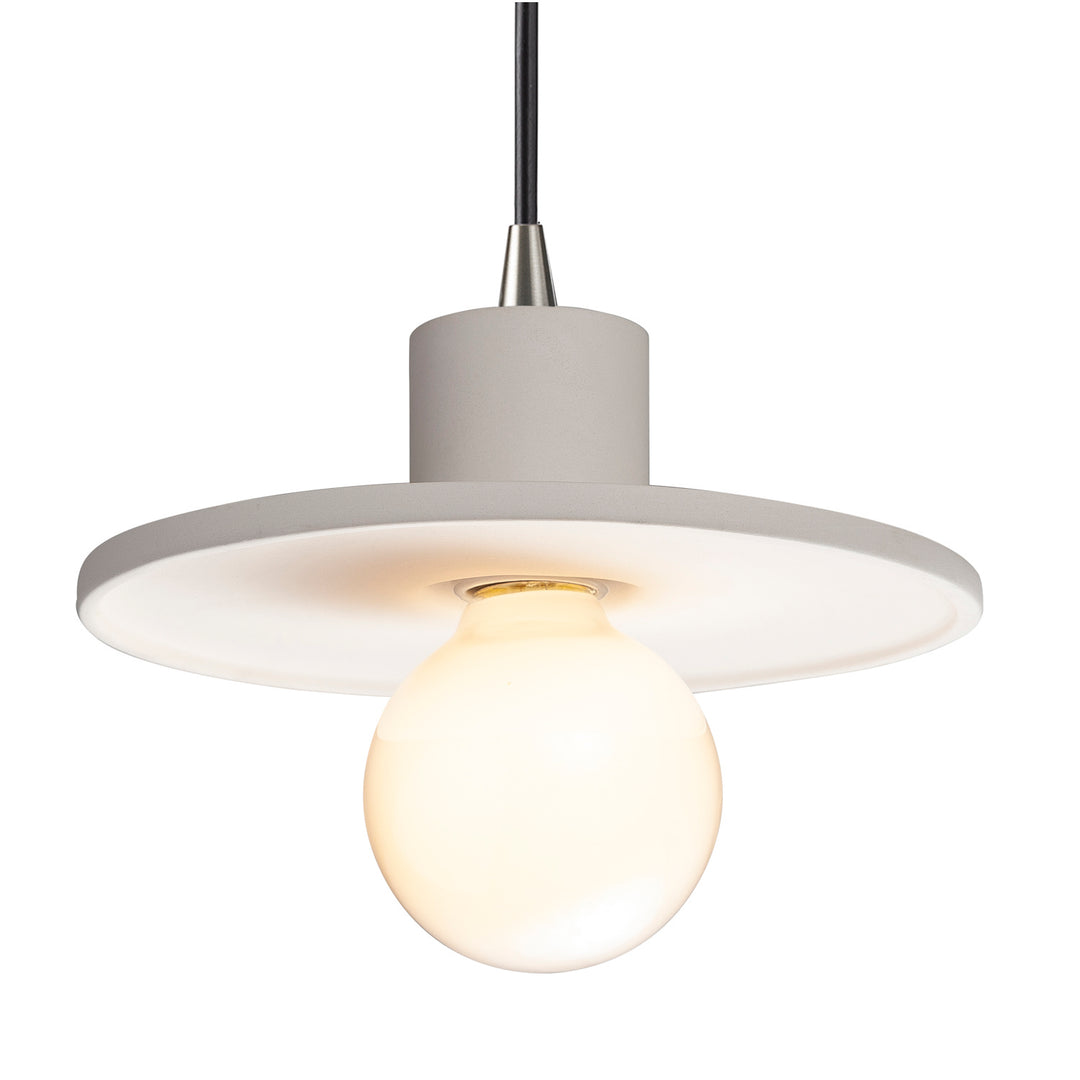Justice Designs Radiance Collection CER-6325-BIS-NCKL-BKCD Pendant Light - Bisque