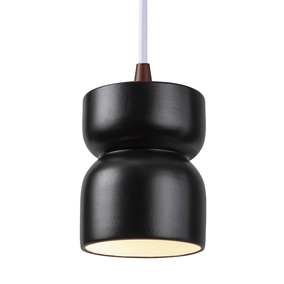 Justice Designs Radiance CER-6500-CRB-DBRZ-WTCD Pendant Light - Carbon - Matte Black