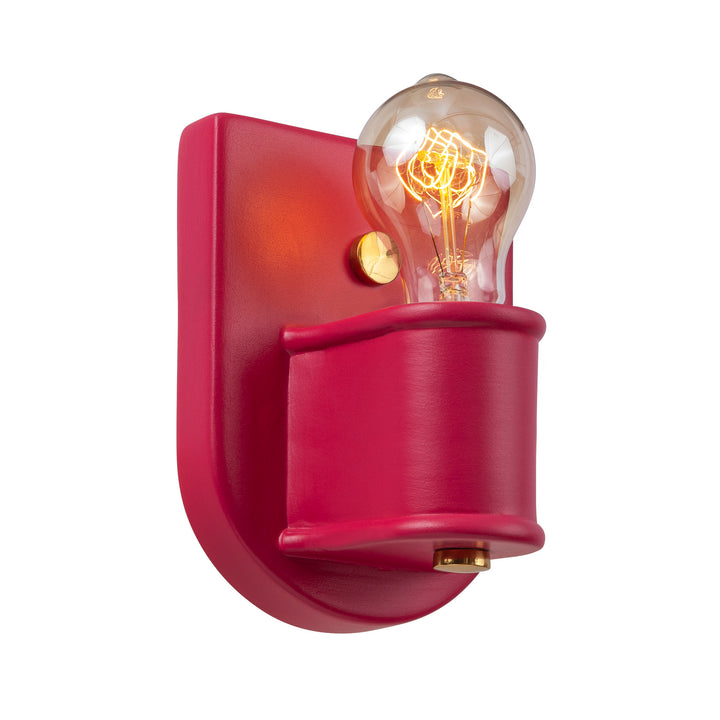 Justice Designs American Classics CER-7031-CRSE-BRSS Wall Light - Cerise