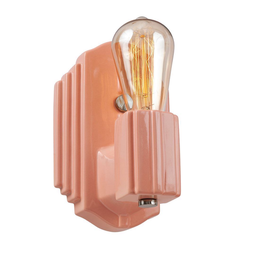 Justice Designs American Classics CER-7041-BSH-NCKL Wall Light - Gloss Blush