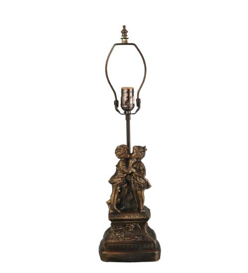 Meyda Tiffany Lighting 11858 Kissing Kids One Light Table Base Utility Light Bronze / Dark