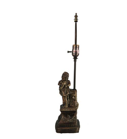 Meyda Tiffany Lighting 11858 Kissing Kids One Light Table Base Utility Light Bronze / Dark