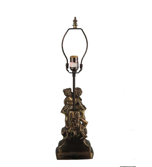 Meyda Tiffany Lighting 11858 Kissing Kids One Light Table Base Utility Light Bronze / Dark