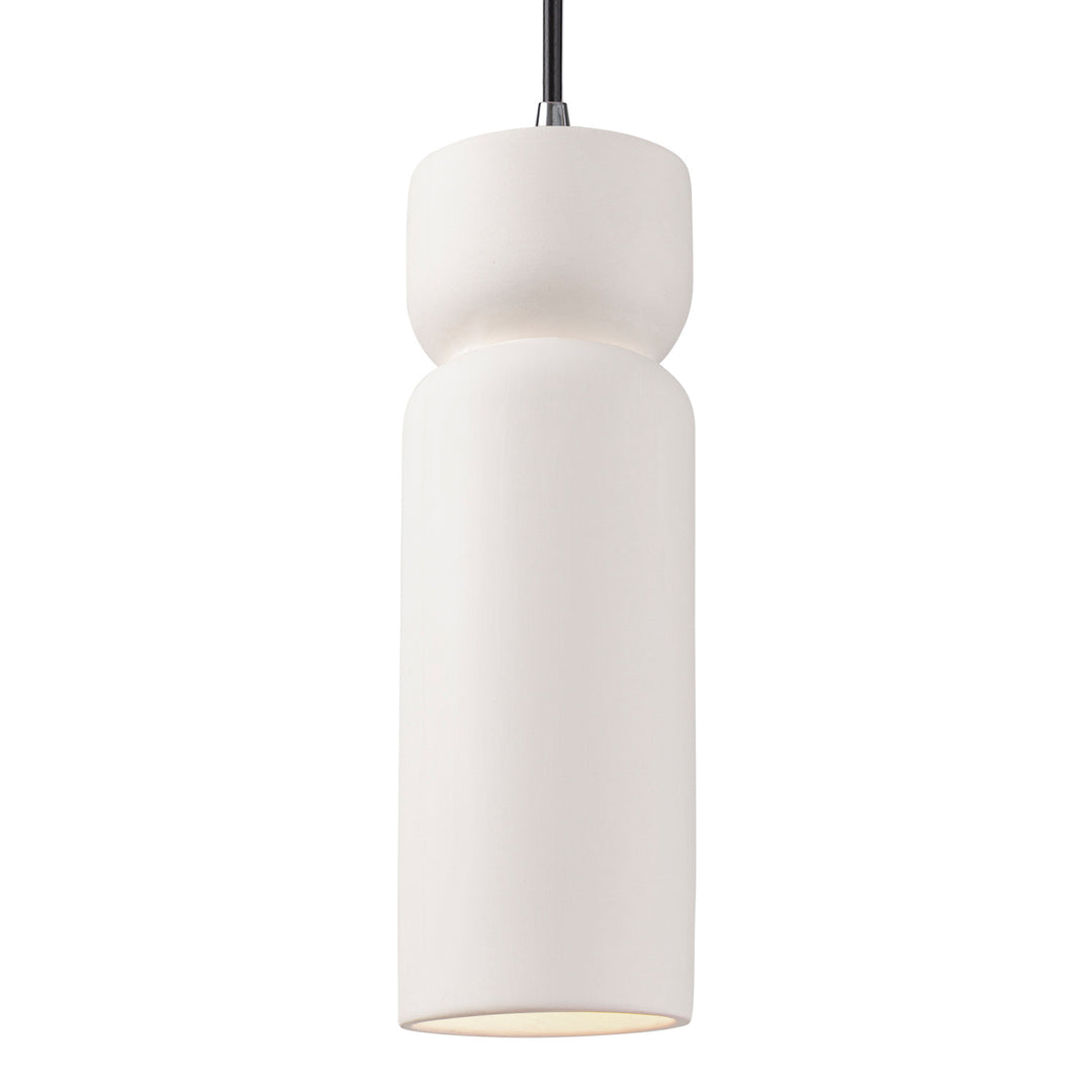 Justice Designs Radiance Collection CER-6510-BIS-CROM-BKCD Pendant Light - Bisque