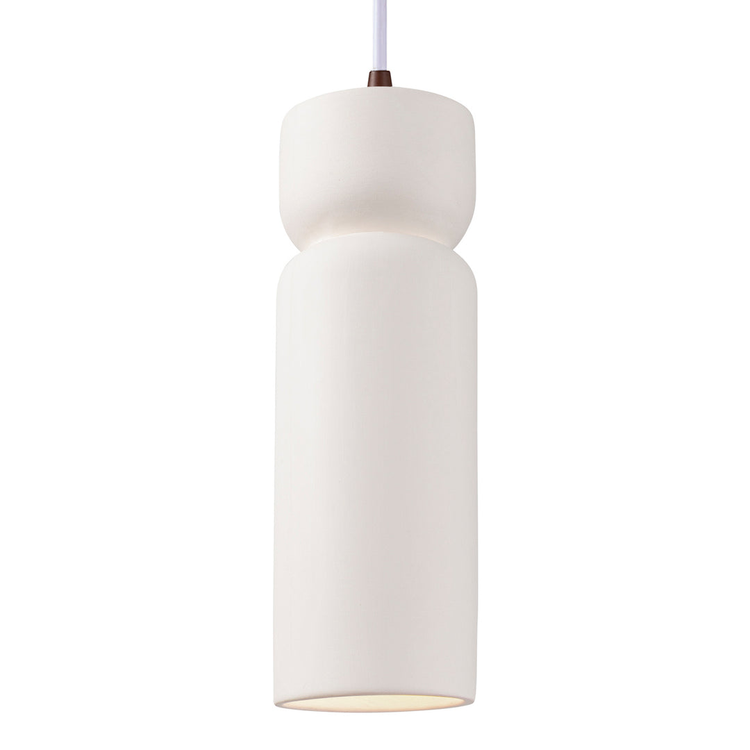 Justice Designs Radiance Collection CER-6510-BIS-DBRZ-WTCD Pendant Light - Bisque