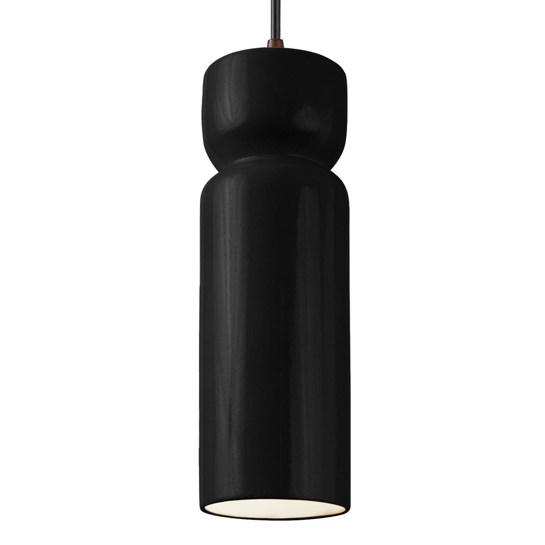 Justice Designs Radiance Collection CER-6510-BLK-DBRZ-BKCD Pendant Light - Gloss Black