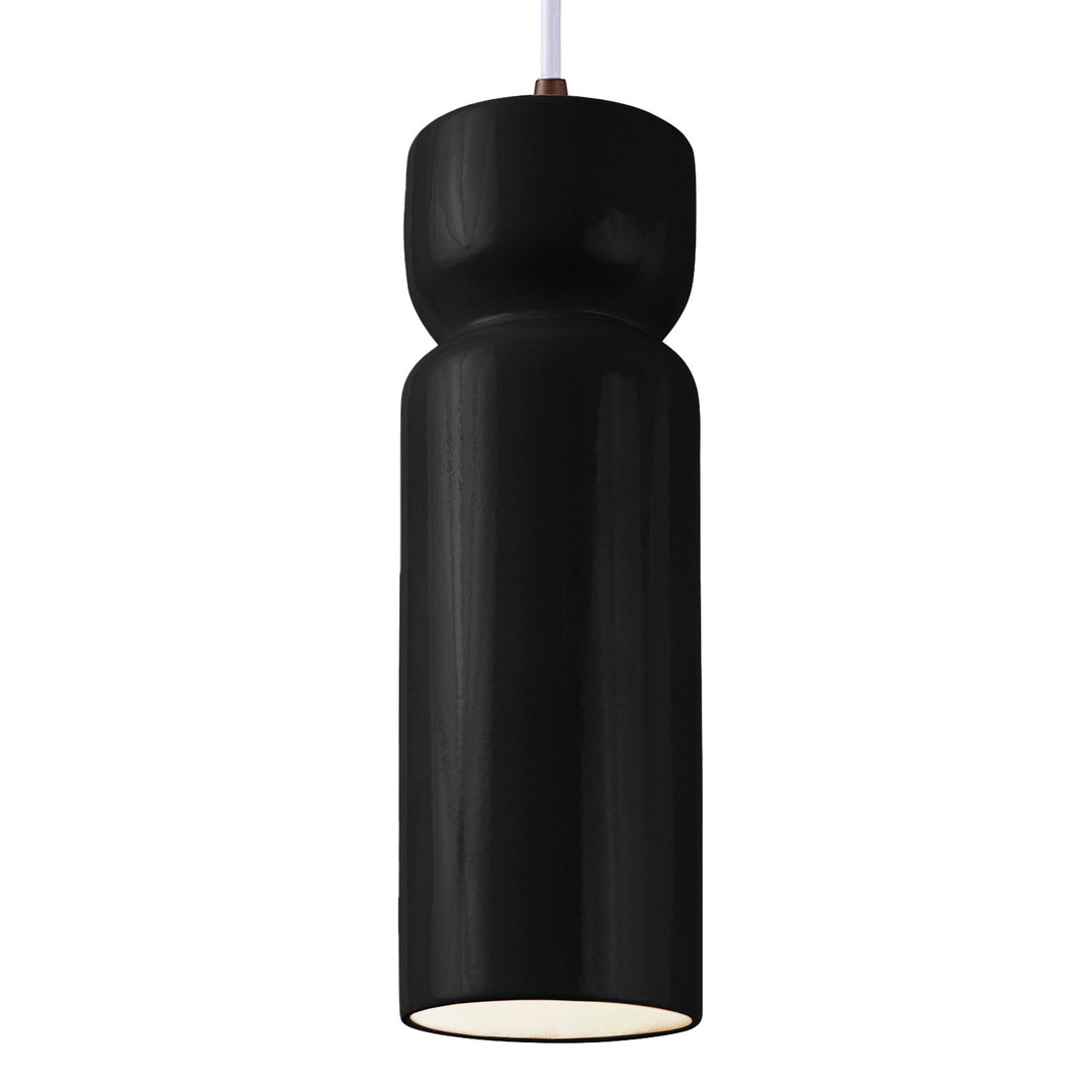 Justice Designs Radiance Collection CER-6510-BLK-DBRZ-WTCD Pendant Light - Gloss Black