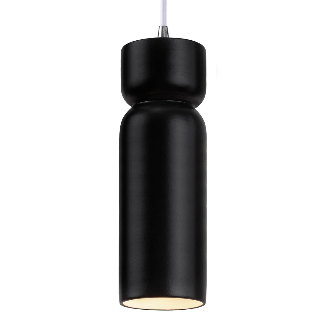 Justice Designs Radiance Collection CER-6510-CRB-CROM-WTCD Pendant Light - Carbon - Matte Black