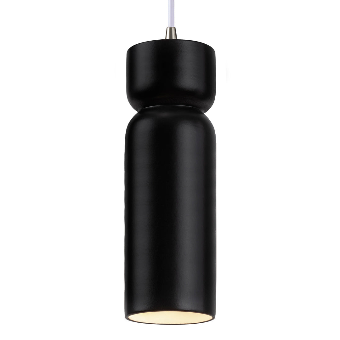 Justice Designs Radiance Collection CER-6510-CRB-NCKL-WTCD Pendant Light - Carbon - Matte Black