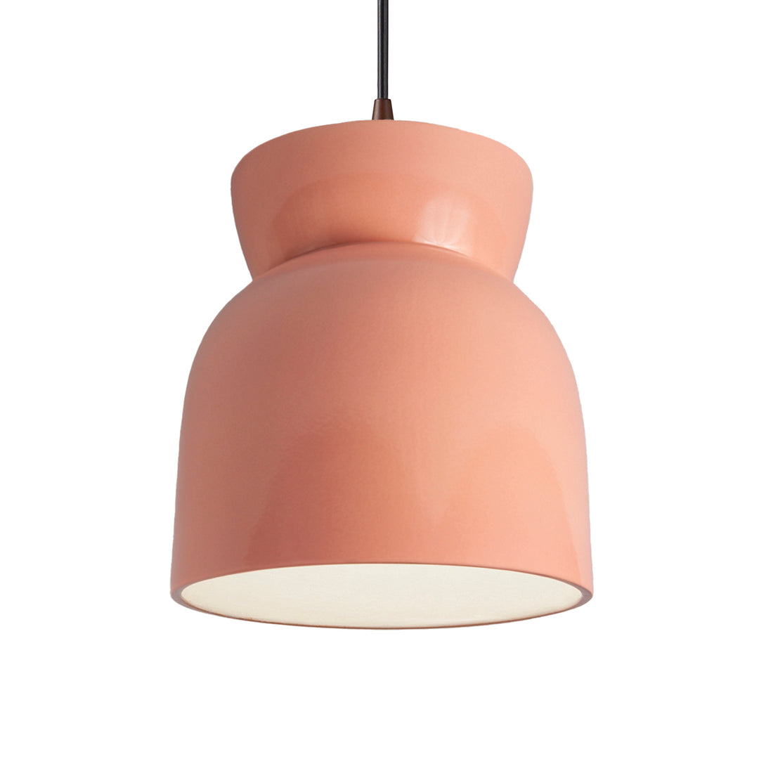 Justice Designs Radiance Collection CER-6515-BSH-DBRZ-BKCD Pendant Light - Gloss Blush