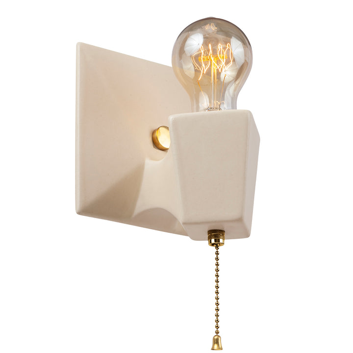 Justice Designs American Classics CER-7011-MAT-BRSS Wall Light - Matte White
