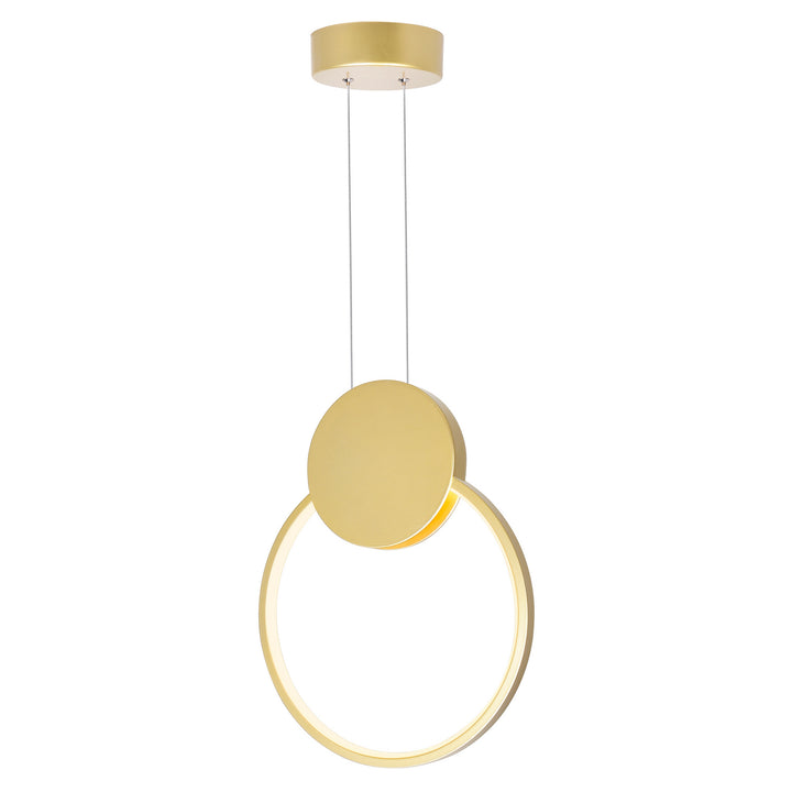 CWI Pulley 1297p12-1-602 Pendant Light - Satin Gold