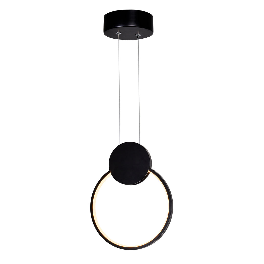CWI Pulley 1297p8-1-101 Pendant Light - Black