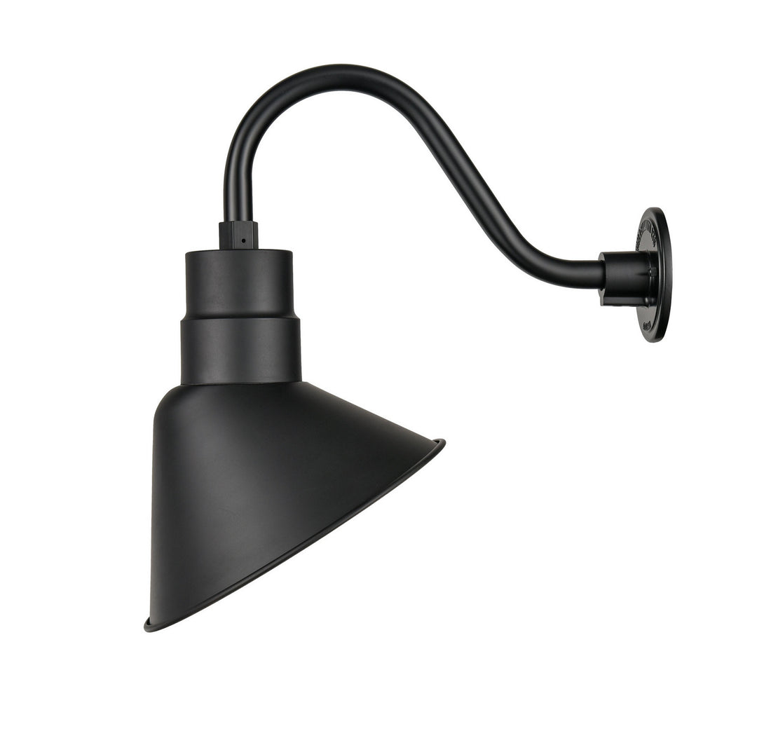 Millennium Lighting LEDRAS12-SB R Series Led Angle Shade Utility Light Black